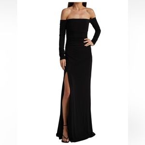 Cinq à Sept Holly Off-The Shoulder Gown Black
